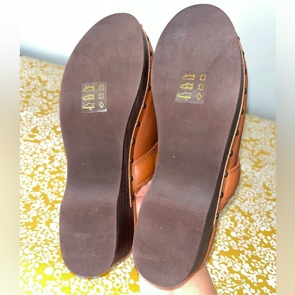 Madewell Cecily Clog shoes Oiled Leather NG681 English Saddle 7 - Picture 8 of 10